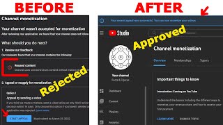 How to Appeal YouTube Monetization Rejected Reuse Video 2022 in English [upl. by Florinda]