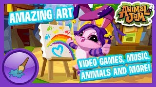 The Animal Jam Masterpiece Art Gallery  Artist Alley  Animal Jam [upl. by Ahsienet666]