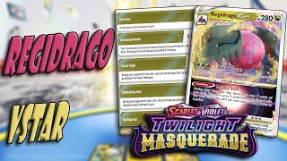 Regidrago VSTAR Shines Twilight Masquerade Set Gameplay  Pokémon TCG PostRotation [upl. by Isnyl101]