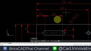 BricsCAD  การใช้งานคำสั่ง DIMPOST [upl. by Furr]