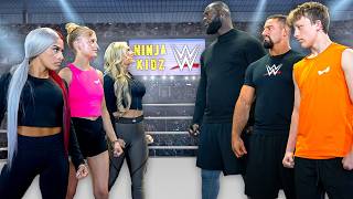 Boys VS Girls Ninja Kidz WWE Showdown [upl. by Anina238]