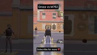 🤯🤯GROZA VS M762 DAMAGE COMPARISON 😈😈bgmi pubgmobile youtubeshorts shorts gaming uday [upl. by Aisorbma]