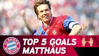 Top 5 Goals  FC Bayern Legend Lothar Matthäus [upl. by Fruin]