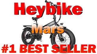 Heybike Mars Electric Bicycle Foldable 20quot x 40 Fat Tire with 1000W Peak Motor B096VTPRJY [upl. by Nylyahs]