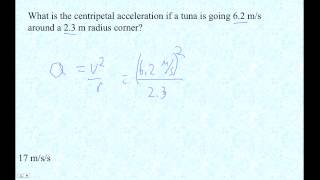 HTPG07A Centripetal Acceleration Example 1 [upl. by Ahsiuqel]