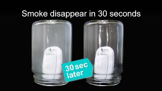 Experiment to remove cigarette smoke  USB Mobile Negative Ion Generator  AirTamer A315 White [upl. by Kulseth]