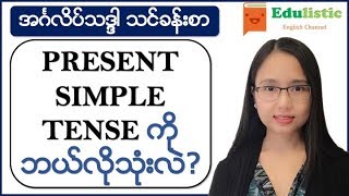 အင်္ဂလိပ်သဒ္ဒါ  Present Simple Tenseကို ဘယ်လိုသုံးလဲ English Grammar in Burmese  EDULISTIC [upl. by Mariandi781]