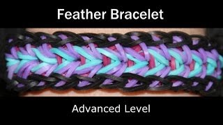 Rainbow Loom® Feather Bracelet [upl. by Jimmie478]