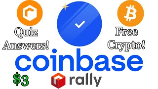 Coinbase Rally Token Quiz Answers Free 3 RLY [upl. by Arikaahs]