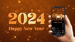 Beautiful Happy New Year 2024 Motion Graphics and wishes Videos  Royalty Free [upl. by Elboa]