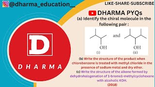 a Identify the chiral molecule in the following pair  OH amp OH b Write the structure of [upl. by Adnik]