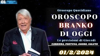 Oroscopo oggi di Branko del 122024  le previsioni [upl. by Xuaegram493]