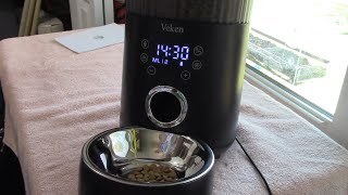 Review of Veken Automatic Cat or Dog Feeder and How to Program [upl. by Ronnie]