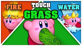 How fast can you touch grasswaterfire in Kirby games [upl. by Osrock]