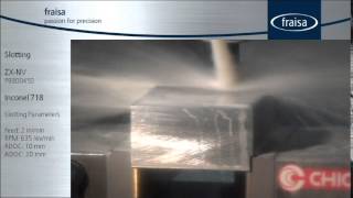 Inconel 718 Slotting Demo [upl. by Bertram]