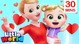 We Love You Mommy Mommy Song  More Kids Songs amp Nursery Rhymes by Little World [upl. by Asseneg]