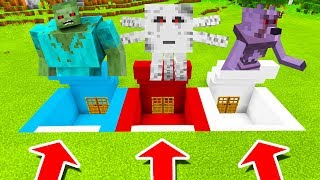 Minecraft PE  DO NOT CHOOSE THE WRONG SECRET BASE Mutant Zombie Mutant Ghast amp Mutant Wolf [upl. by Lytsirk]