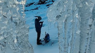 Chorreras del Molinillo por el interior en sierranevada  2012024 cascadas rio hielo nieve [upl. by Ahsya304]