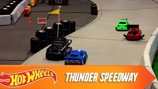 Custom Motors Cup Race 1 Thunder Speedway  HotWheels [upl. by Ellehsim]