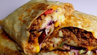 Beef Cheese WrapBeef burrito By Recipes of the World [upl. by Alexio]