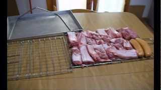 How to prepare the barbecue grill to roast hot dogs sausage inclined roaster [upl. by Lionel]