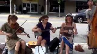 The Flat Pennies old time southern Appalachian music busking Asheville NC [upl. by Sylvester]