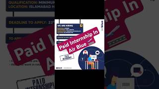 Paid Internship In Air Blue  Call Center Paid Internship jobs shorts job jobsearch [upl. by Imar]