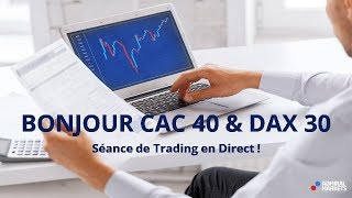 Bonjour CAC40 et DAX30  Séance de Trading en Direct avec Admiral Markets le 1010 [upl. by Anasus]