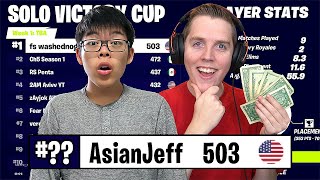 I Tried Coaching AsianJeff To Solo EARNINGS Fortnite [upl. by Akital91]