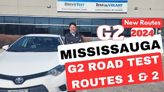 Mississauga G2 Road Test Route  Full Route  New G2 Driving Test Routes 2024 [upl. by Vidda]