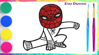 How to draw spiderman  spiderman for kids  Easy drawing spiderman kidsdrawing spiderman [upl. by Ferd]