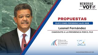 LEONEL FERNÁNDEZ CANDIDATO PRESIDENCIAL DEL PLD EN EL 2008 [upl. by Hendrick278]