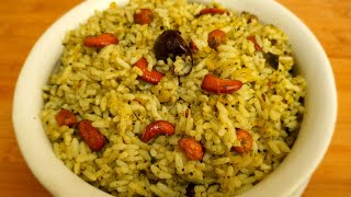 Mint Rice Recipe  Pudina Rice  PES  4K  Recipe 543 [upl. by Attenohs]