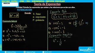 ÁLGEBRA  LEY DE EXPONENTES PARTE 1 UNSAACCEPRU [upl. by Michaud762]