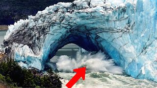 Glacier Tunnel Calving Full Video [upl. by Ainyt]