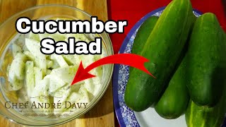 Creamy Cucumber Salad With Ranch Dressing  Wholesome Cucumber Salad  Chef André Davy [upl. by Rainah]