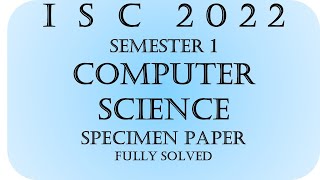 ISC 12 English Language Specimen Paper 2025 Answer Key isc2025 isc iscenglish [upl. by Zelazny466]