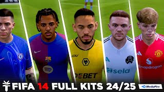 FIFA 14 FULL KIT PACK SEASON 2425 ALL LEAGUES UPDATED🔥 DIRECT LINK MEDIAFIRE [upl. by Allez]