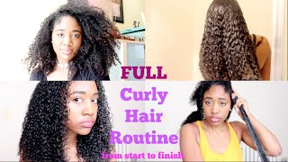 FULL Curly Hair Routine From Start to Finish Updated [upl. by Jenine883]