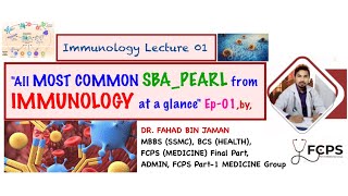 quotIMMUNOLOGYquotAll Must to know SBAPEARL in 7minযা আপনাকে জানতেই হবেfor All PostGradExEp1byDrFahad [upl. by Aivonas]