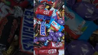 Chocolate challenge unwrapping 16 candies in just 50 seconds lots of yummy candies Shorts [upl. by Sinegold248]