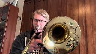 Aharoni  No 14  Bass Trombone Etude [upl. by Langley]