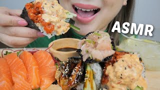 ASMR SUSHI Spicy Salmon Unagi amp Negitoro CONE with Salmon Sashimi and Avocado sunomono NO Talking [upl. by Spalla]