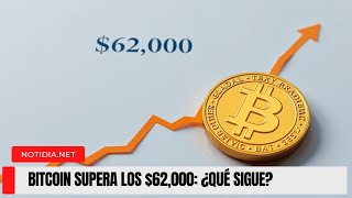 Bitcoin supera los 62000 tras sorpresivo informe de empleo en EEUU [upl. by Jolene]