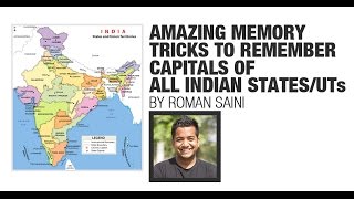 Memory Tricks to Remember Capitals of Indian StatesUTs IASUPSC SSC CGL RRB Bank PO [upl. by Yesiad]