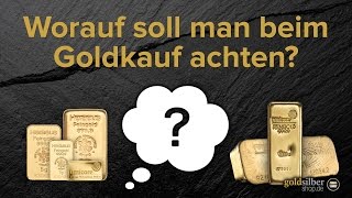 Goldbarren oder Münzen Worauf beim Gold kaufen achten [upl. by Aihsela]