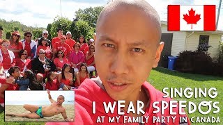 Singing quotI WEAR SPEEDOSquot at My Family Party  Vlog 193 [upl. by Dnomyad]