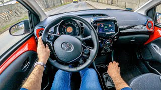 2021Toyota Aygo 10 VVTI 72HP  0100  POV Test Drive 749 Joe Black [upl. by Carole]