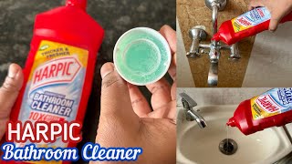 HARPIC Bathroom Cleaner Review amp Demo  How to use HARPIC Bathroom Cleaner [upl. by Suolevram133]