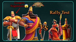 Ashurbanipal Rally Test VS GorgoLiu Che  Rise of Kingdoms [upl. by Arotak]